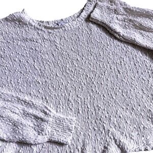 O'Neill Womens White Cotton Popcorn Knit Crewneck Sweater H09417005 White Medium